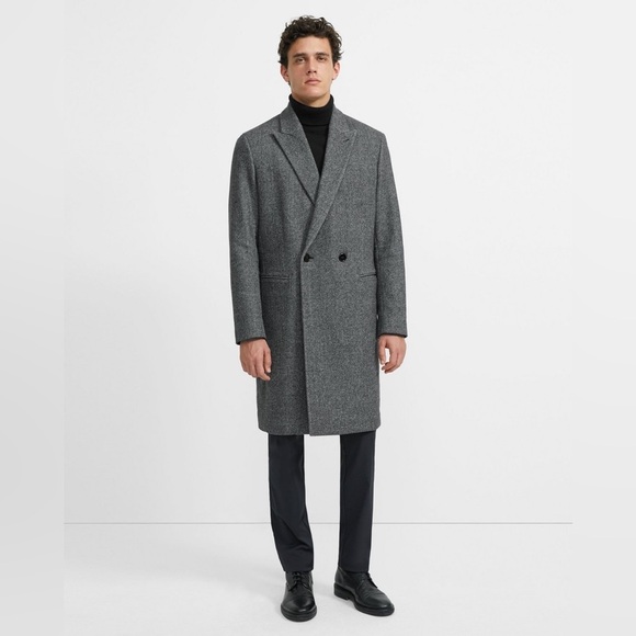 Theory Other - NWT 100% Wool THEORY Kensington Charcoal Pea Coat. Size Large. $895 at Nordstrom